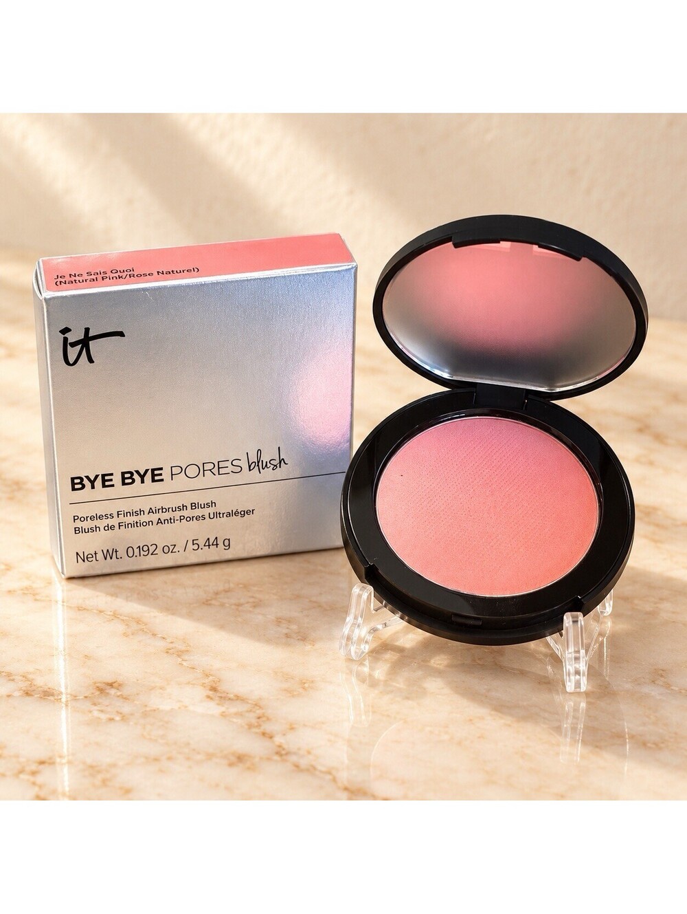 IT Cosmetics Bye Bye Pores Blush Je Ne Sais Quoi Natural Pink 0.192 oz. NEW